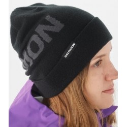 SALOMON HERMITAGE BEANIE Deep Black