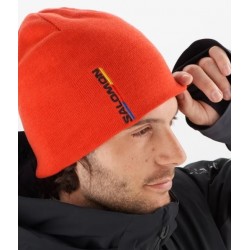 SALOMON GRAPHIC BEANIE Fiery Red